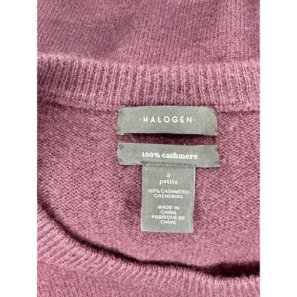 Halogen 100% Cashmere Maroon Burgundy Crewneck Sweater Size S EUC!!! - Picture 4 of 5